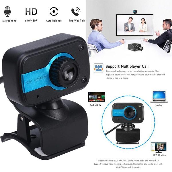 

webcams usb 2.0 3.0 computer camera v3 hd clip drive built-in with microphone 480p