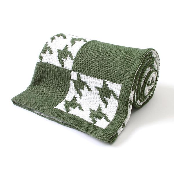 

blankets & swaddling baby blanket knit plaid fashion houndstooth born girl boy bedding crib cradle quilts super soft infant stroller wrap sw