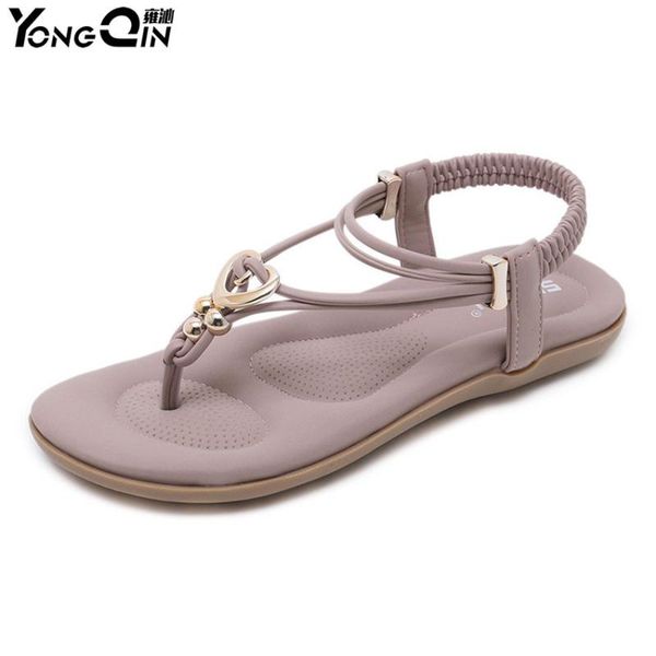 

plus size 35-42 flats summer women's sandals 2021 fashion casual shoes for woman rome style sandalias, Black