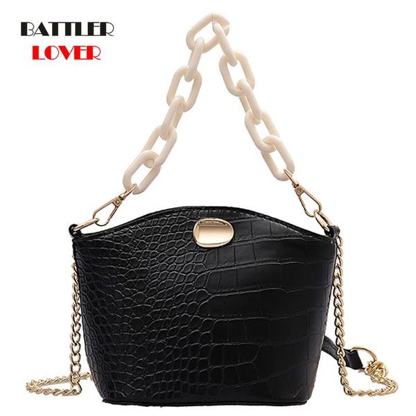 

evening bags youth ladies small square bag leather crossbody for women 2021 chain simple pattern shoulder messenger bucket purse