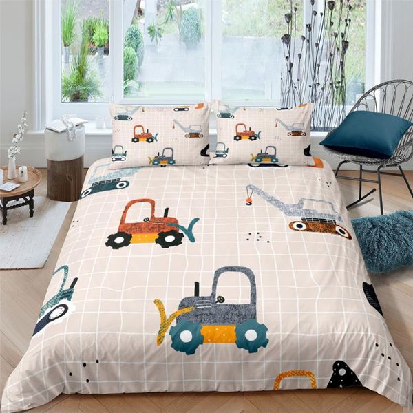 

cartoon boys bedding set game car track pattern bed linen duvet cover children birthday gift single twin bedclothes for kids sets