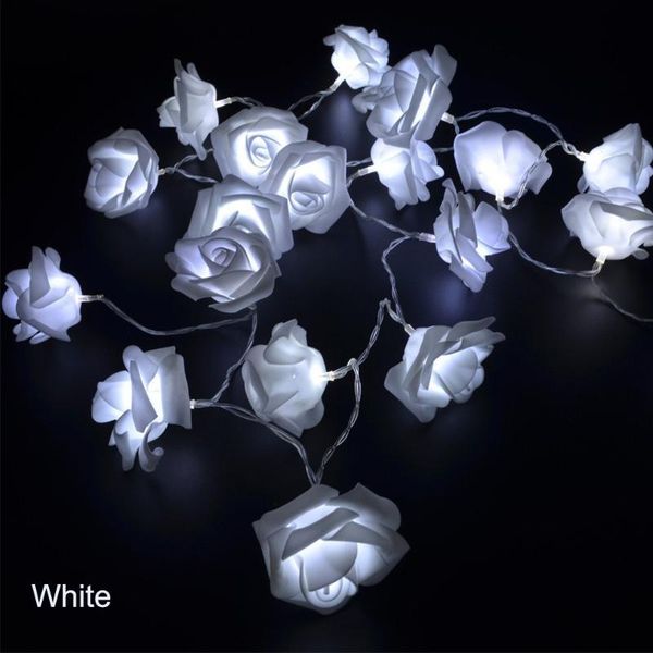 

party decoration chrsitmas led string creative blooming rose fairy lights rgb/white background flashing light wedding
