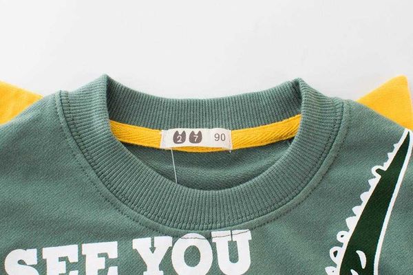 

children's cotton sweatshirt children clothes long sleeve crop baby boy clothes dinosaur pullover chd20033 g0917, Black