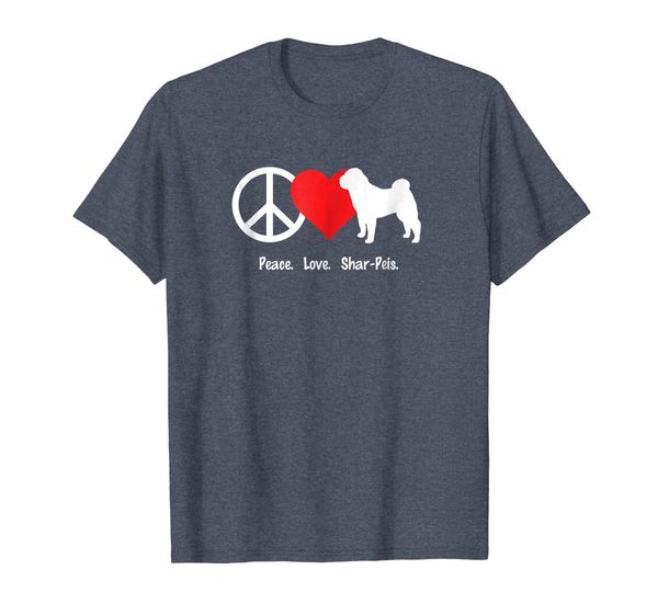 

Peace Love Shar-Peis T-Shirt Shirt Tee - Dog Shar Pei, Mainly pictures