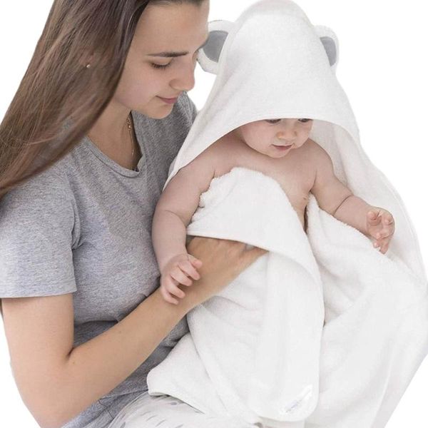 

towel infant bath ultra-soft thicken cotton baby hooded washcloth with cute bear ears for kids 0-5 years kid bathroom