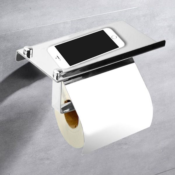 

toilet paper holders stainless steel holder wall mounted hanging rack anti-rust tissue bathroom home supplies