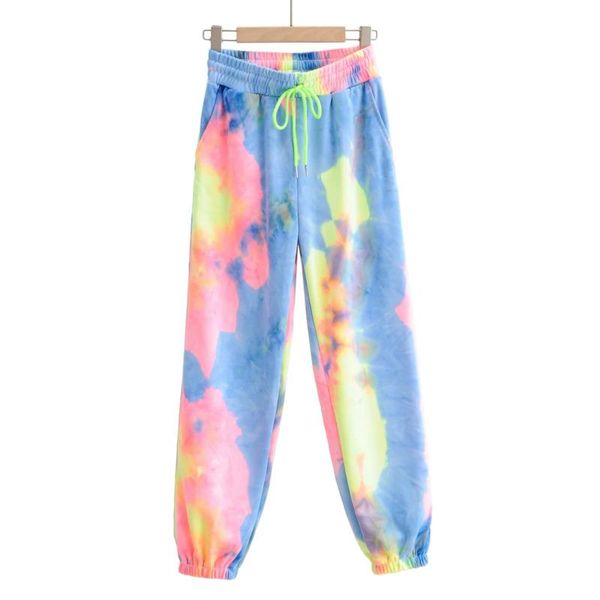 

spring autumn fashion tide personality women tie dye loose casual pencil long pants 13a283 women's & capris, Black;white