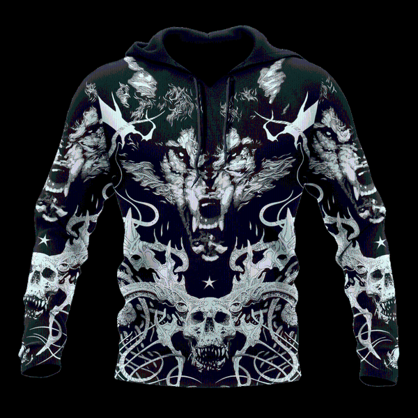

men's hoodies & sweatshirts wolf tattoo 3d printing autumn fashion mens hoodie hooded sweatshirt streetwear casual jacket tracksuit s, Black