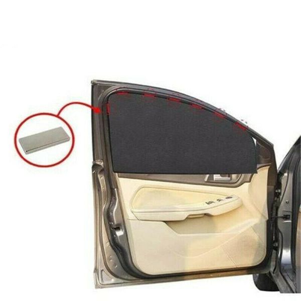 

4pcs car window sun shade black cover mesh shield minivans rear square sunshade