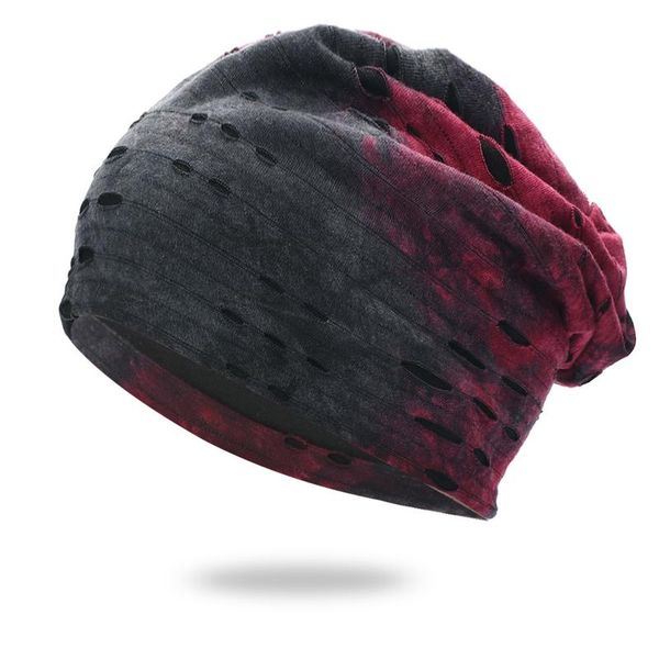 

beanies 2021 tie dye for men summer thin knitted beanie men's multifunction hedging cap hats male kerchief
