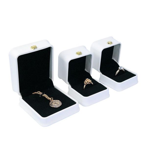 

gift wrap leather jewelry box ring holder packaging marriage storage boxes presentation necklace pendant earring display