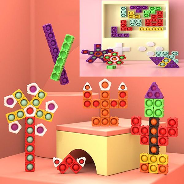 

fidget toys diy bubble building blocks splicing stress reliever toy educational brinqued develop brain exercise thinking puzzle gift surpris