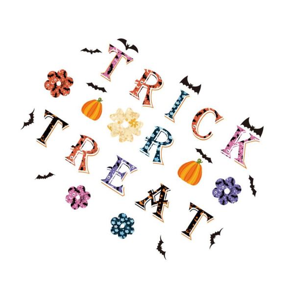

wall stickers 1 set decorative sticker trick or treat letter removable decal for