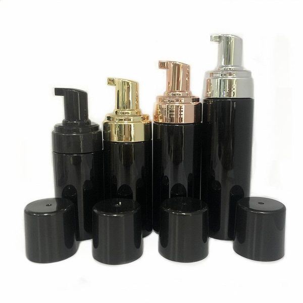 

storage bottles & jars 150ml plastic foaming bottle black mousse refillable cosmetic container empty face cleanser soap shampoo foam pump 20