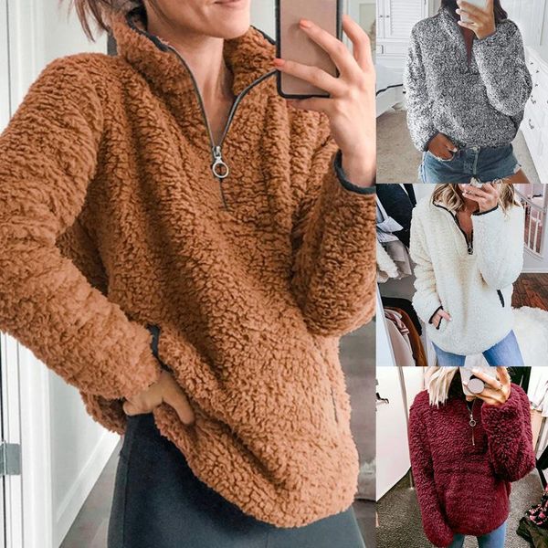 

women's hoodies & sweatshirts autumn winter loose fleece thick knit sweatshirt female hooded pullover women casual clothes tracksuit, Black