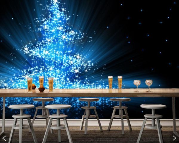 

wallpapers blue christmas tree 3d wallpaper papel de parede,living room sofa tv wall bedroom papers home decor restaurant bar mural