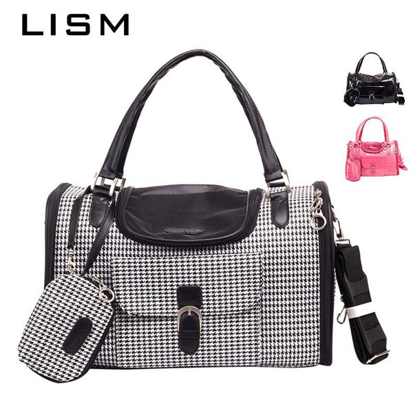 

fashion portable pet carrier bag cats dogs handbag breathable foldable outdoor travel female shoulder teddy carrying dog car seat covers