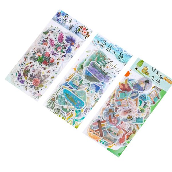 

gift wrap 12packs/lot multi retro style adhesive scrapbook sticker diy decorative sticky label children diary deco wholesale