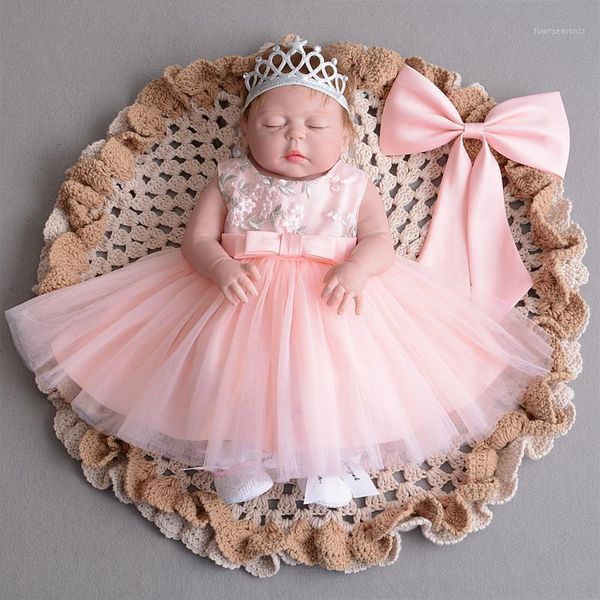

girl's dresses born baby tutu dress flower girls headband summer girl 1st birthday infant baptism clothes1, Red;yellow