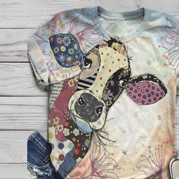 

plus size women t shirt short sleeve animal printed o neck tee magliette donna harajuku kawaii mujer 30, White