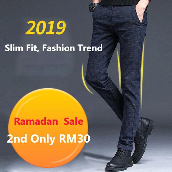 

men's pants stylish casual, Black