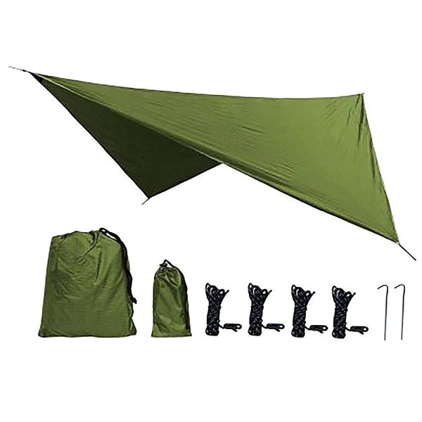

shade camping tarp, 2000mm waterproof hammock rain , 360x290cm sunshade, multifunctional shelter canopy, picnic mat or cover