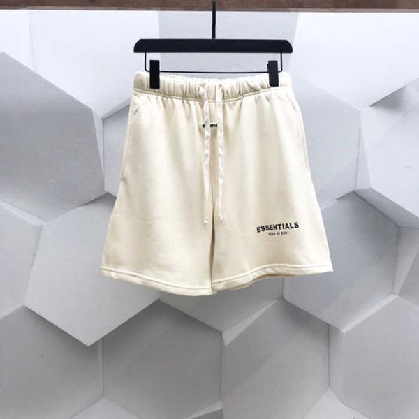 

fashion outlet 21ss chrome fengchao brand fog double thread essentials reflective letter print drawstring shorts men's capris, White;black