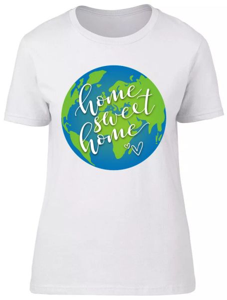 

home sweet home ladies womens fitted t-shirt, White;black