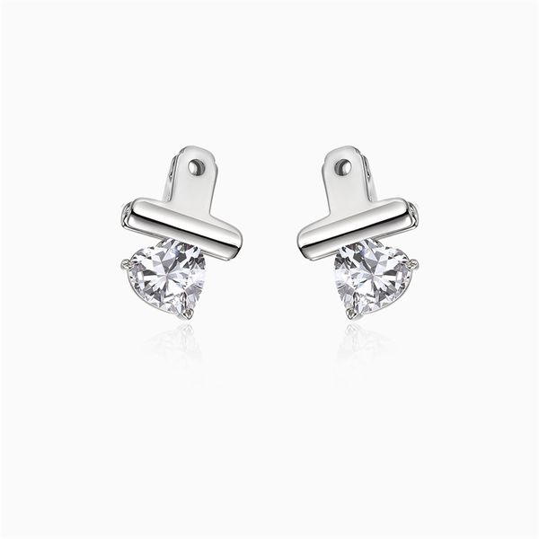 Dolce Design Cool Design Amore Zircone Stud Piccolo Clip Orecchini Personalizzazione Nessuna clip auricolari trafitto NICHE Fashion Trend Trend Monili femminili