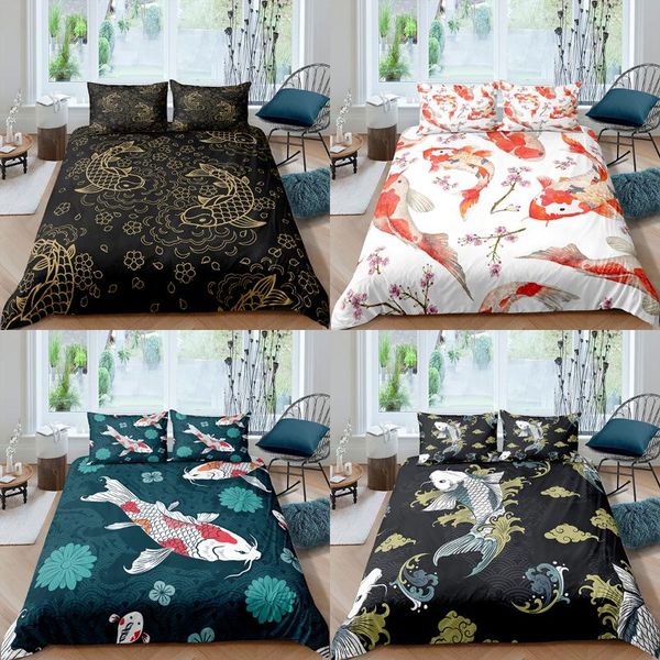 

bedding sets home textiles luxury 3d boho fish duvet cover set and pillowcase kids au/eu/uk/us  king size
