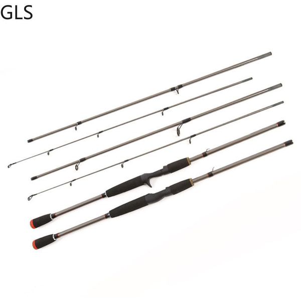 

1.8m/2.1m 100% carbon fiber fishing rod spinning / casting travel 3 sections fast action lure boat rods