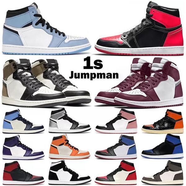 

2022 jumpman 1 1s university blue men basketball shoes new beginnings fragment pollen high dark mocha seafoam unc light smoke grey chicago t