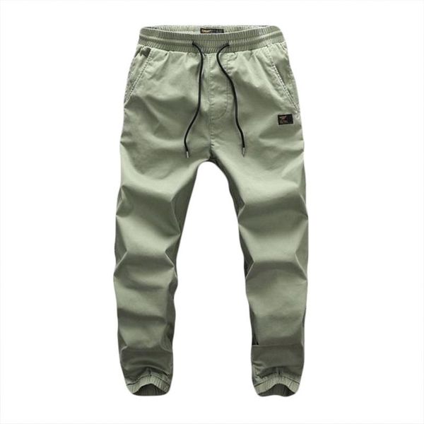 

men's pants high-quality spring casual men 2021 loose nine-point fashion trend small feet overalls jogging, Black