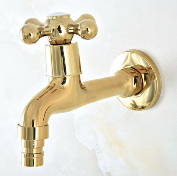 

bathroom sink faucets gold color brass single cross handle washing machine faucet /garden water tap / laundry taps mav143