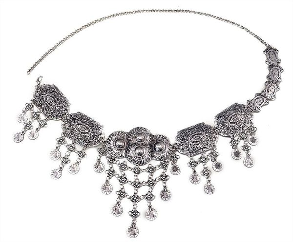 

us warehouse euramerican popular bohemian gold coin tassel plated silver waist chain female adorn article waist chain women jewelry gif