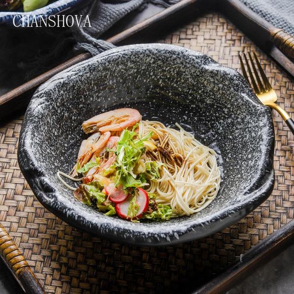 

bowls chanshova traditional chinese retro style irregular shape ceramic large bowl porcelain mixing noodle kitchen utensils h279