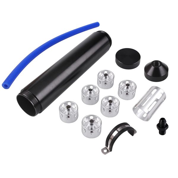 

solvent trap effective design 5/8-24 1/2-28 8.6 inch 8mm baffle hole od 1.75" car fuel filter aluminum for napa 4003 wix 24003
