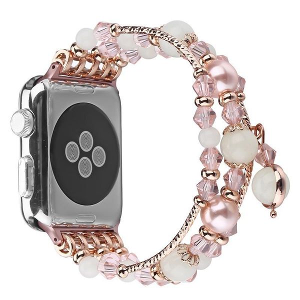 

watch bands highquality noctilucent agate band 44mm replacement wrist women's fashion strap with adapters 38mm 42mm 40, Black;brown