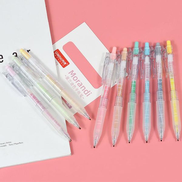 

gel pens kawaii 9 color set morandi colorful simple fashion hand account refill pen student painting graffiti high-end supplies