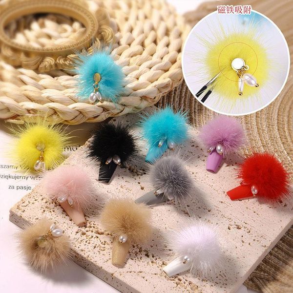 

nail art decorations 1pcs charms decoration 3d magnet mink ball jewelry pearl pendant gems jewerl manicure tool, Silver;gold