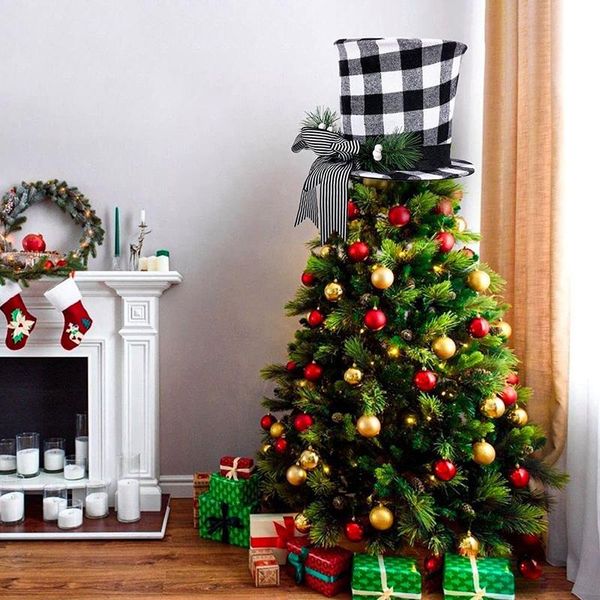 

christmas decorations tree er hat with classic stripes and bow ribbon foldable home decoration scie999