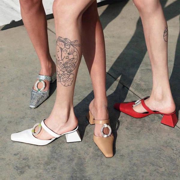 

dress shoes summer fashion women pumps 2021 handmade leather open toe heels botas mujer luxury rhinestones, Black