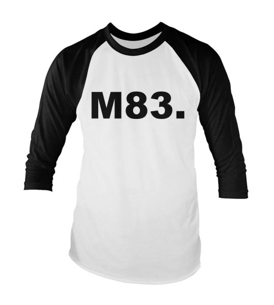 

m83 baseball t-shirt all sizes, White;black