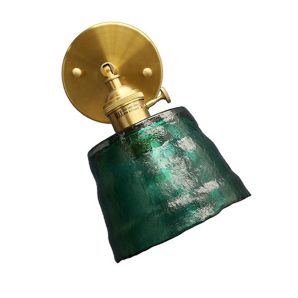 

artpad elegant nordic green wall light with heavy glass lampshade,e27 rotatable switch lamp for bedroom living room study