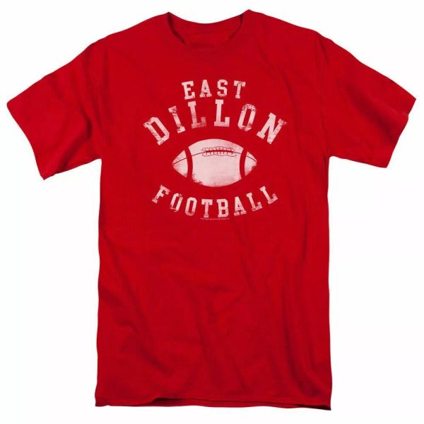 

friday night lights east dillon football t shirt mens licensed classic tv red, White;black