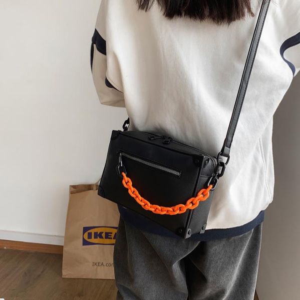 

bag shoulder sports small satchel box pu men's and women's bags