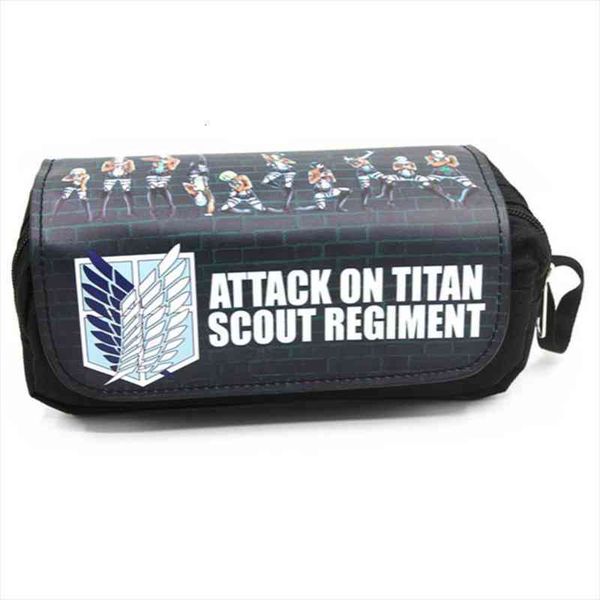 

anime japanese cartoon attack on cosmetic bag titan tokyo ghoul kids pencil bags make up case for women with handle