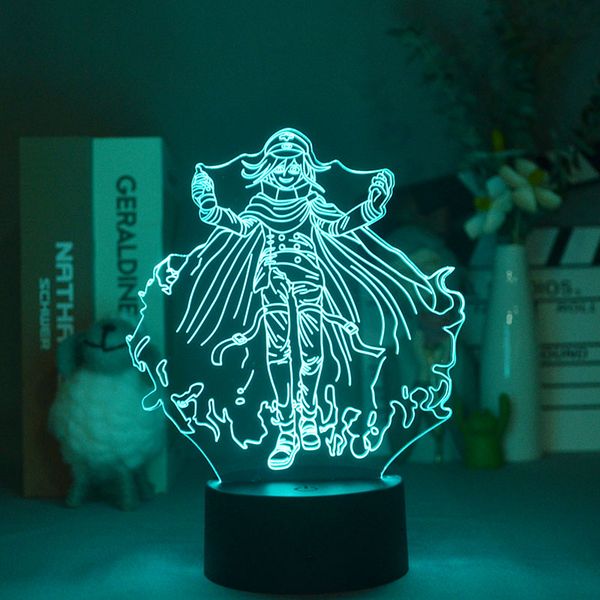 

kids nightlight 3d led desk lamp atmosphere night light bedside danganronpa kokichi oma color changing anime fans gift dropship