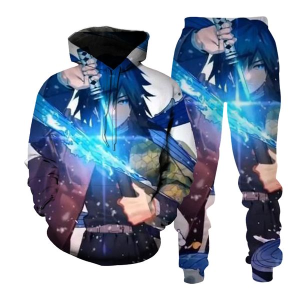 

explosive style comic print men are long-sleeved suits, long-sleeved hoodies with trousers, comfortable and fashionable, breathable daily le, Gray