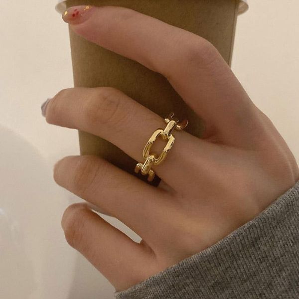 

cluster rings ins style fashion gold-plated creative geometric elegant all-match party jewelry ladies charm gift wholesale, Golden;silver